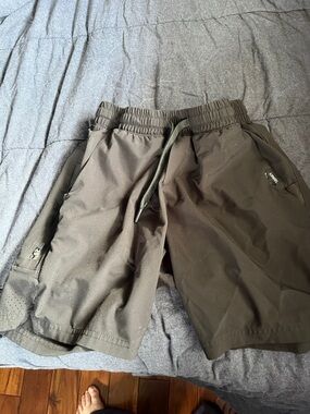 Youth UNRL Black Athletic Drawstring Shorts with Zip Pocket